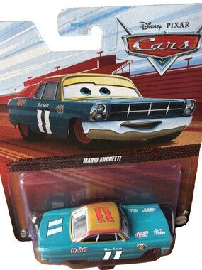 Disney Pixar Cars Mario Andretti Die-Cast Vehicle Movie Collectible Toy New